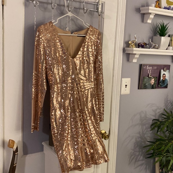 Dresses Gold Mini Dress Gold Sequin Poshmark